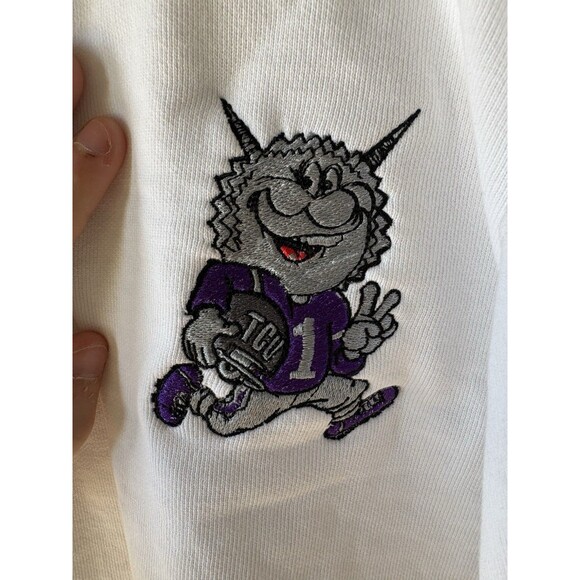 Sideline TCU Horned Frogs Unisex Large White Heavyweight Long Sleeve Size XL - Picture 2 of 8